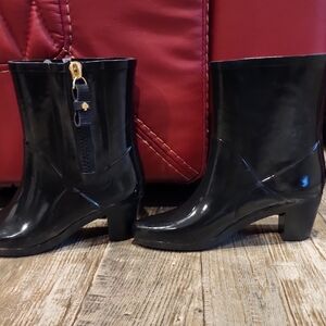 Kate Spade Black Women's Heeled Rain Boots